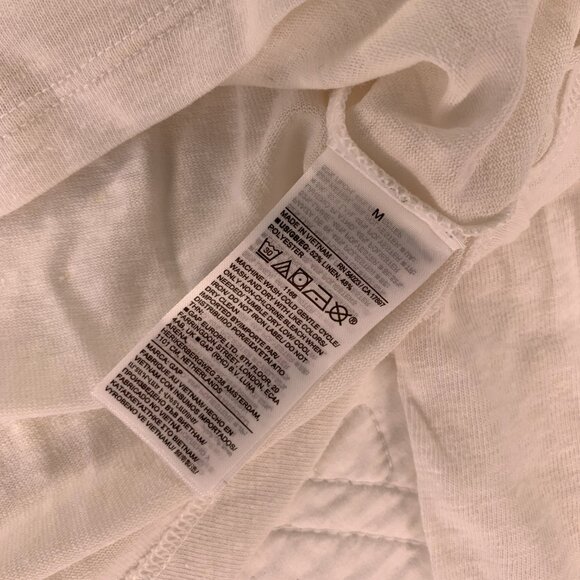 NWT Gap Linen Blend Tee - Off-White - Size M - Picture 5 of 5